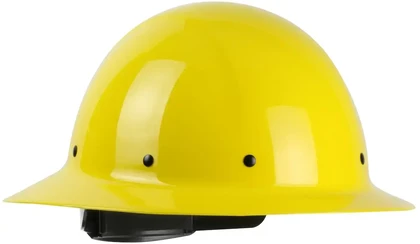 PIP Wolfjaw Full Brim Smooth Dome Hard Hat 8-Point Riveted Suspension and Wheel-Ratchet Adjustmen...