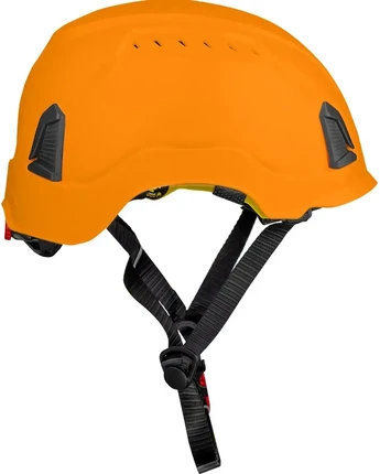 PIP Traverse Vented Industrial Climbing Helmet with Wheel Ratchet Adjustment and 4-Point Chin Str...