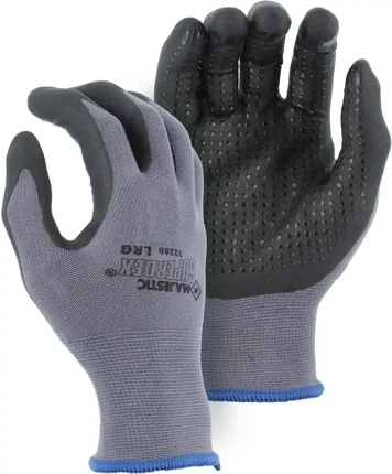 Majestic 3228D SuperDex Micro Foam Nitrile Palm Coated Gloves on Nylon Shell