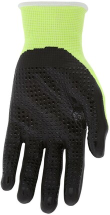 MCR Safety CutPro 92748HV 18 Gauge HyperMax Hi Vis Nitrile Micro Dotted Palm Gloves - Cut Level A...