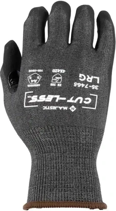 Majestic 35-7465 Cut-Less Watchdog Foam Nitrile Palm Gloves - Cut Level A4