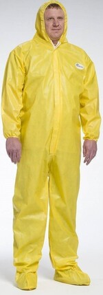 West Chester PosiUB Plus Yellow Coveralls with Hood and Boots