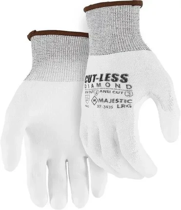 Majestic 37-3435 Dyneema White Gloves - Cut Level A3