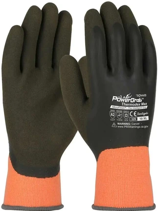 PIP 41-1329 PowerGrab Thermodex Hi-Vis Seamless Knit Gloves with Latex MicroFinish Grip - Cut Lev...