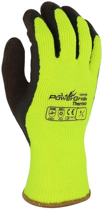 PIP 41-1405 PowerGrab Thermo Hi-Vis Acrylic Terry Gloves with Latex MicroFinish Grip