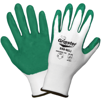 Global Glove 550 Gripster Ultra-Lite Nitrile Coated Nylon Gloves - Cut Level A1