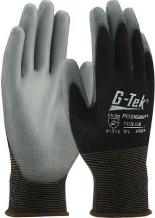 PIP 715SUGB G-Tek PosiGrip 15 Gauge Polyurethane Coated Flat Grip Gloves