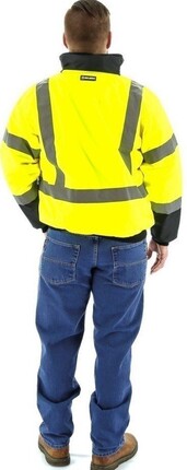 Majestic Hi Vis Waterproof Jacket with Quilted Liner - ANSI 3