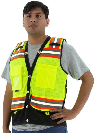 Majestic  Hi Vis Glow in the Dark Surveyors Vest