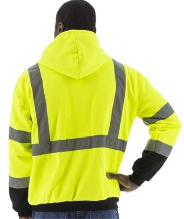 Majestic Hi Vis TEFLON ANSI 3 Hooded Sweatshirt