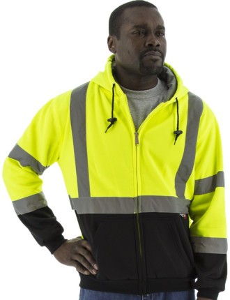 Majestic Hi Vis TEFLON ANSI 3 Hooded Sweatshirt