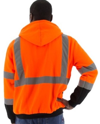 Majestic Hi Vis TEFLON ANSI 3 Hooded Sweatshirt