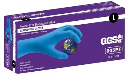 Global Glove HD 8 Mil Nitrile Exam 11" Length Powder Free Gloves