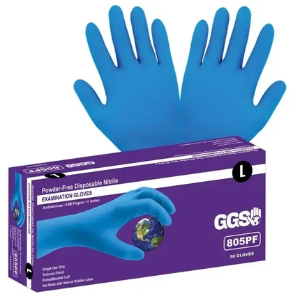 Global Glove HD 8 Mil Nitrile Exam 11" Length Powder Free Gloves