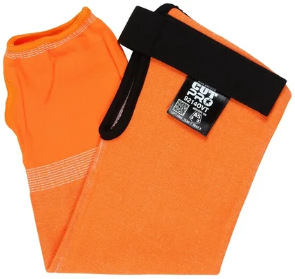 MCR Safety HyperMax Hi Vis CutPro Sleeves - Adjustable Hook and Loop Bicep - Cut Level A5