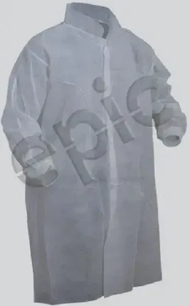 Tian's Polypropylene Lab Coats with Knit Wrists - No Pockets