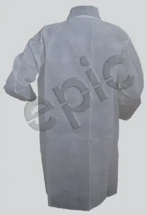 Tian's Polypropylene Lab Coats with Knit Wrists - No Pockets