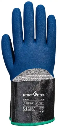 Portwest A304 Grip C13 Nitrile Foam Extended Cuff Gloves - ANSI Cut Level A3