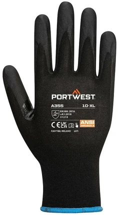 Portwest A355 Grip 15 Gauge Nitrile Foam Touchscreen Gloves - ANSI Cut Level A1