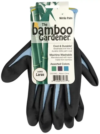 Bellingham C5370AC Bamboo Gardener Nitrile Palm Gloves - Assorted Colors
