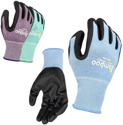Bellingham C5370AC Bamboo Gardener Nitrile Palm Gloves - Assorted Colors