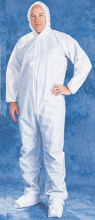Tian's SMS White Coveralls with Hood and Boots