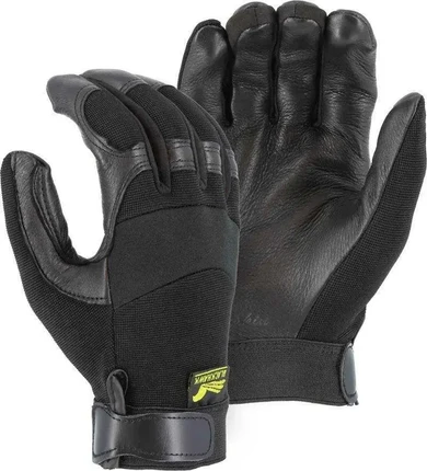 Majestic 2151 Black Hawk Mechanics Gloves with Deerskin Palm