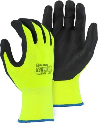 Majestic 3228HVY SuperDex Hi Vis Micro Foam Nitrile Palm Gloves
