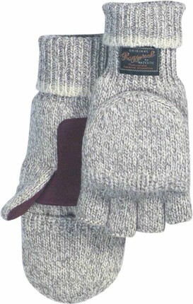 Majestic 3422P Ragg Wool Fingerless Gloves with Hood
