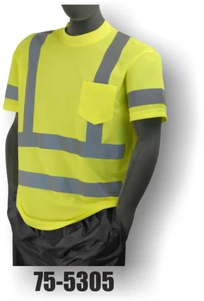Majestic Hi Vis Short Sleeve Shirt w/ Pocket - ANSI 3