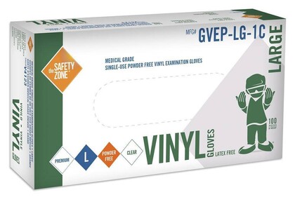 Safety Zone/DiversaMed 4 Mil Vinyl Exam Powder Free Gloves