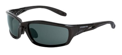 Crossfire Infinity Smoke Lens and Black Crystal Frame Safety Glasses