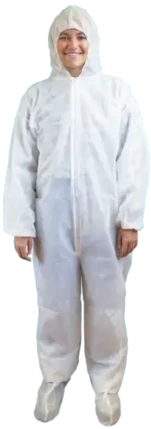 Nova-Plus Heavy Polypropylene Coveralls with Elastic Wrists, Attached Hood & Boots