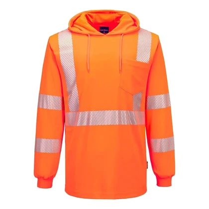 Portwest Hi Vis Lightweight Hooded Long Sleeve T-Shirt