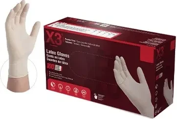Ammex Economy 3 Mil Latex Powder Free Gloves