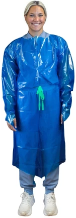 Novus Vinyl Alternative NVA 4 Mil Apron/Gown with Thumb Loops
