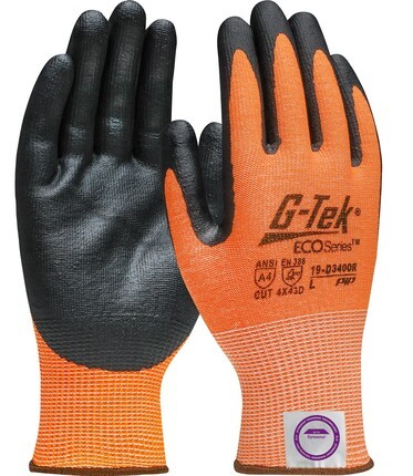 PIP G-Tek Eco Series 19-D340 Dyneema Foam Grip Nitrile Gloves - Cut Level A4