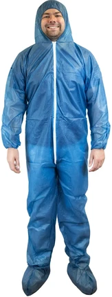 Nova-Lite Polypropylene Zipper Front Coveralls with Elastic Wrists, Attached Hood & Boots
