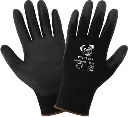 Global Glove "Atlas 370 Style" PUG-17 Black Polyurethane Dip Gloves