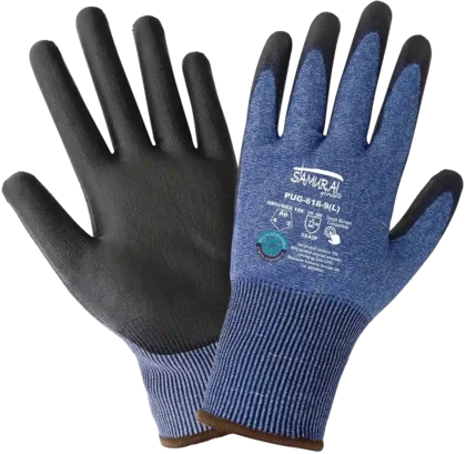 Global Glove Samurai PUG-618 18 Gauge PU Coated Touch Screen Gloves - Cut Level A6