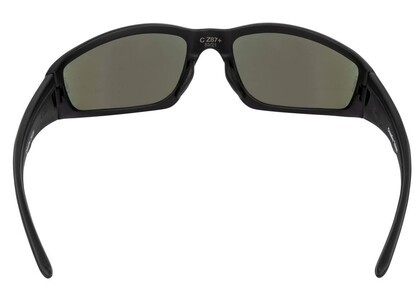 Radians Crossfire RPG Polarized HD Blue Mirror Lens, Matte Black Frame Safety Glasses