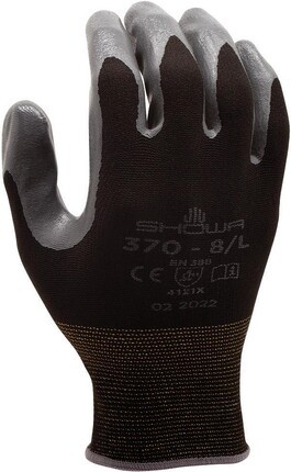 Showa Atlas 370 Black Nitrile Gloves