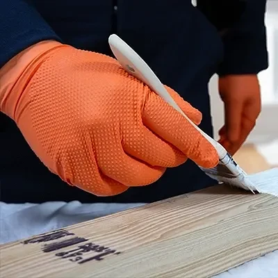 Ammex Gloveworks Diamond Textured Premium 6 Mil Nitrile Powder Free Gloves