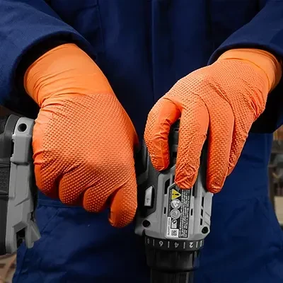 Ammex Gloveworks Diamond Textured Premium 6 Mil Nitrile Powder Free Gloves