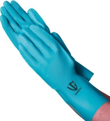 Vanguard 15 mil Flock Lined Chemical Resistant Nitrile Gloves