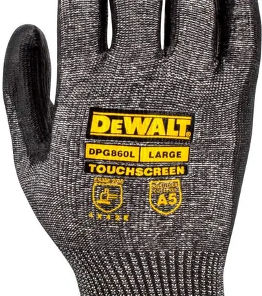 Dewalt DPG860 Cut Resistant Touchscreen Gloves Palmflex