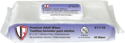Vanguard Premium Adult 8"x12" Pre-Moistened Wipes