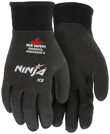 MCR Safety Ninja N9690FCO/N9690FC Fully Coated HPT Ice Insulated ANSI Cut Level A3 Gloves