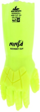 MCR Safety N2659HVL Ninja Alchemy Hi Vis Chemical Resistant ANSI Cut Level A4 Gloves