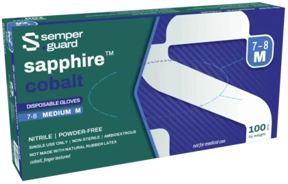 Semperguard Sapphire Cobalt 3 Mil Nitrile Powder Free Gloves